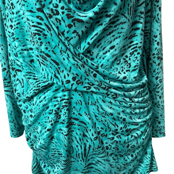 Chaus stretchy cowl neck with rutching on sides Women’s size XL - Picture 3 of 9